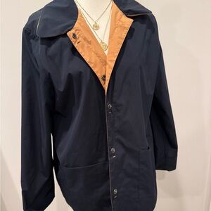 Reversible navy and tan jacket
